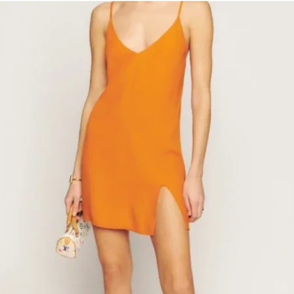 Reformation Marlowe Dress in Nectarine
